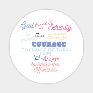 Colorful Serenity Prayer Magnet